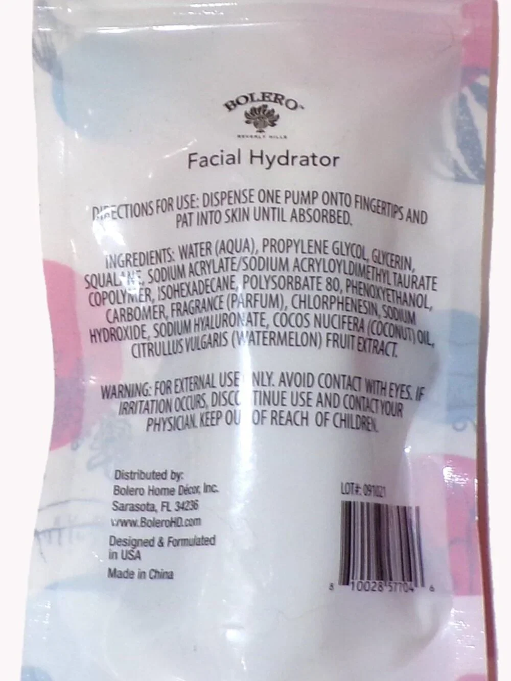 Bolero facial hydrator